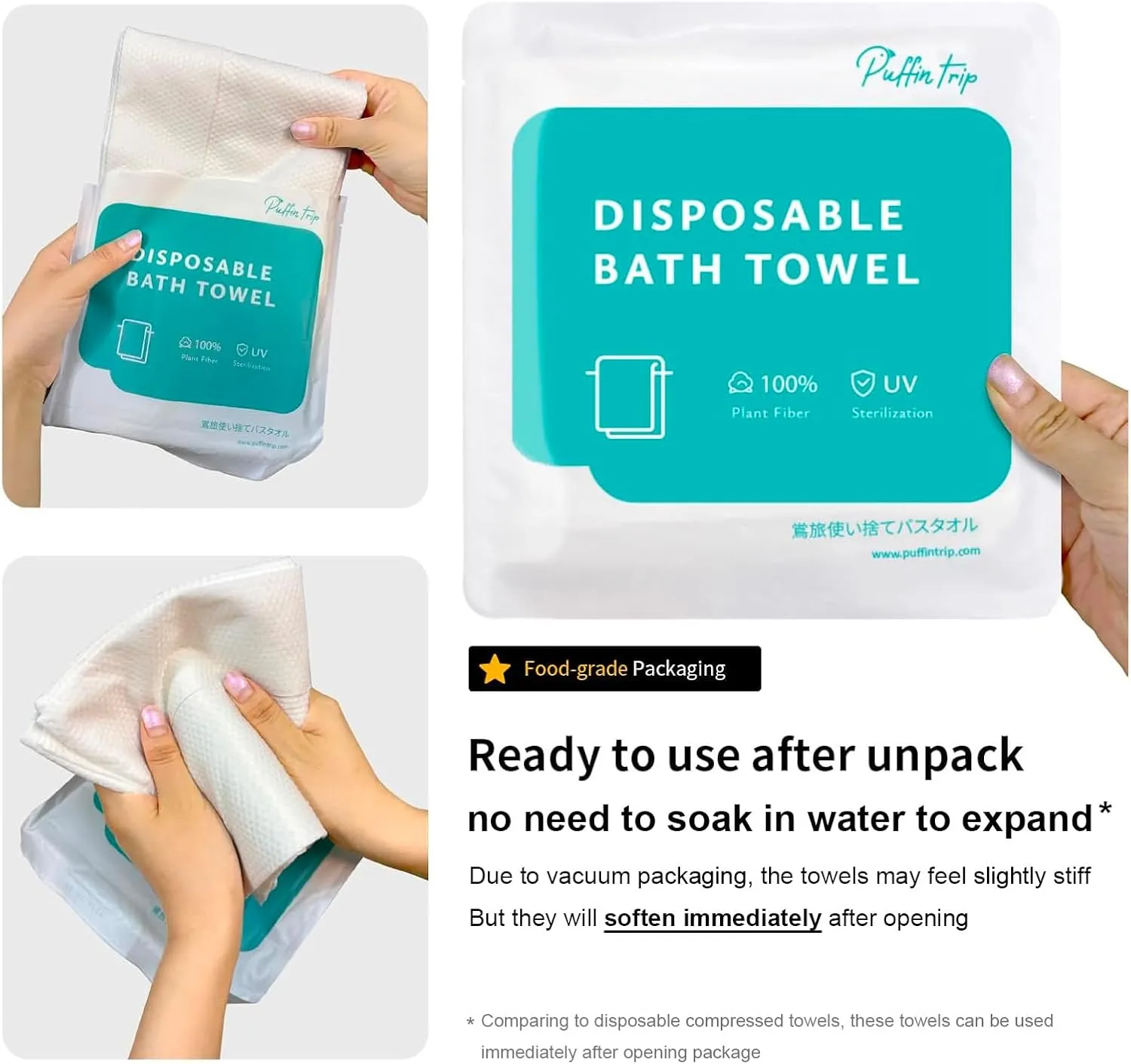 10 Pack Disposable Bath Towels Durable Large Portable Thicken Camping Towels for Travel Hotel Business Trip Swimming Pet Towels Sauna Spa Hot Spring Water Play 55''X27.5''
