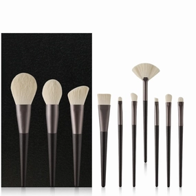 10Pcs Makeup Brushes Set Professional Natural Goat Hair Brushes Foundation Powder Eyeshadow Make Up Brushes(OneColor)