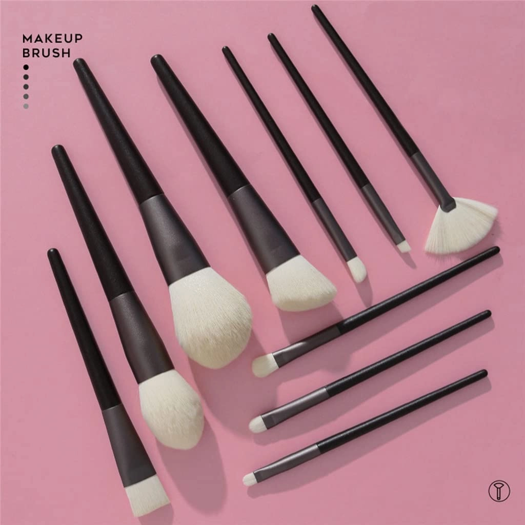10Pcs Makeup Brushes Set Professional Natural Goat Hair Brushes Foundation Powder Eyeshadow Make Up Brushes(OneColor)