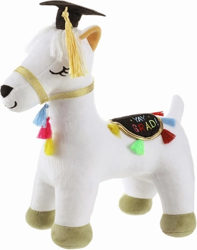 11. 81" Graduation Llama Plush Graduation Signature Stuffed Animal Grad 2025 Llama Plush Toy Dress up with Cap with Tassel for Kindergarten Graduate Gift