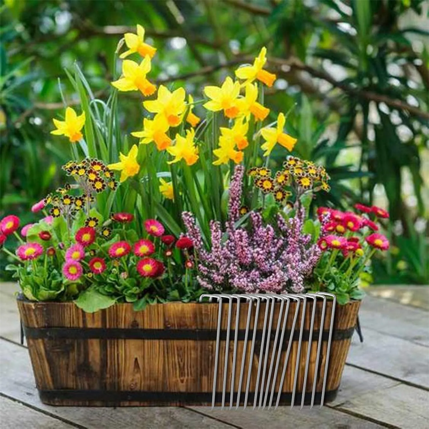 12 Inch Galvanized Garden Landscape Staples Stakes, 25 50 100 PCS Anti-Rust Garden Staples U-Shaped Landscape Pins for Secure Lawn Fabric (50, 12 Inch)