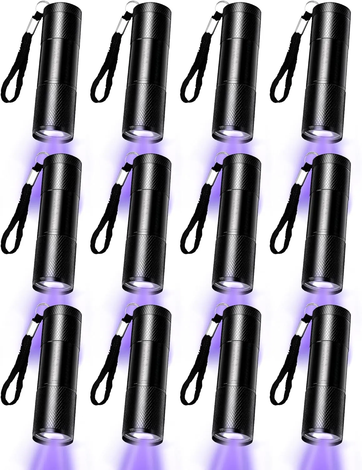 12 Pieces UV Blacklight Flashlights Purple Light, LED Light, Handheld, Portable UV Flashlight Torch for Pets Stains Urine for Dog/Cat, Dry Stains,Resin Curing,Bed Bug