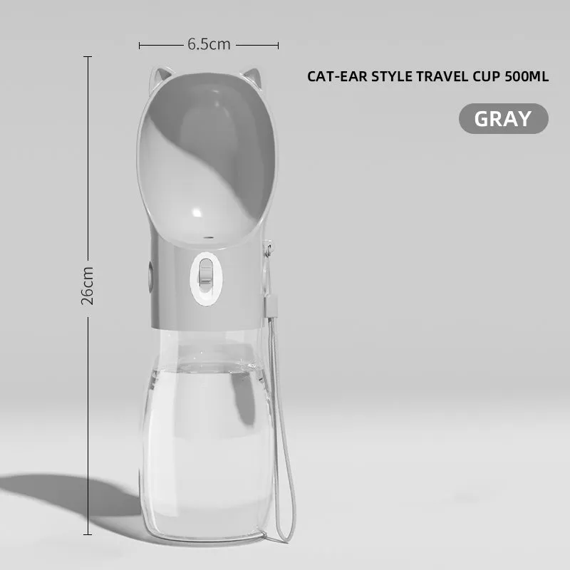 2-in-1 Portable Pet Water Bottle and Food Container