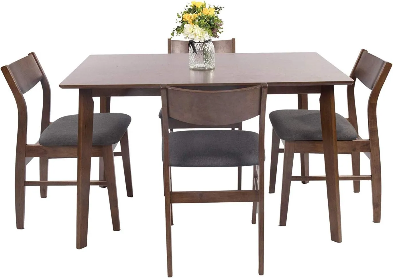 2 Pack Kitchen & Dining Wooden Kitchen Chairs with Natural Oak and Fireproof Cotton, Brown