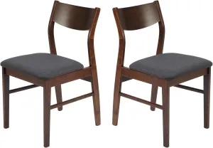 2 Pack Kitchen & Dining Wooden Kitchen Chairs with Natural Oak and Fireproof Cotton, Brown
