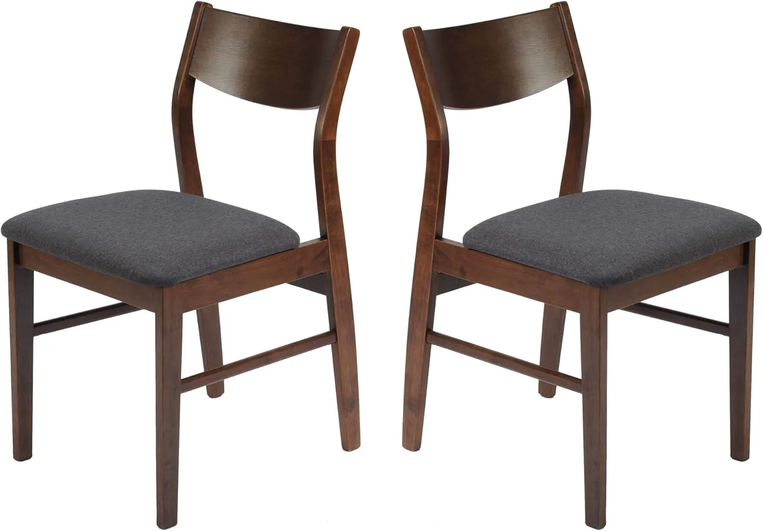 2 Pack Kitchen & Dining Wooden Kitchen Chairs with Natural Oak and Fireproof Cotton, Brown