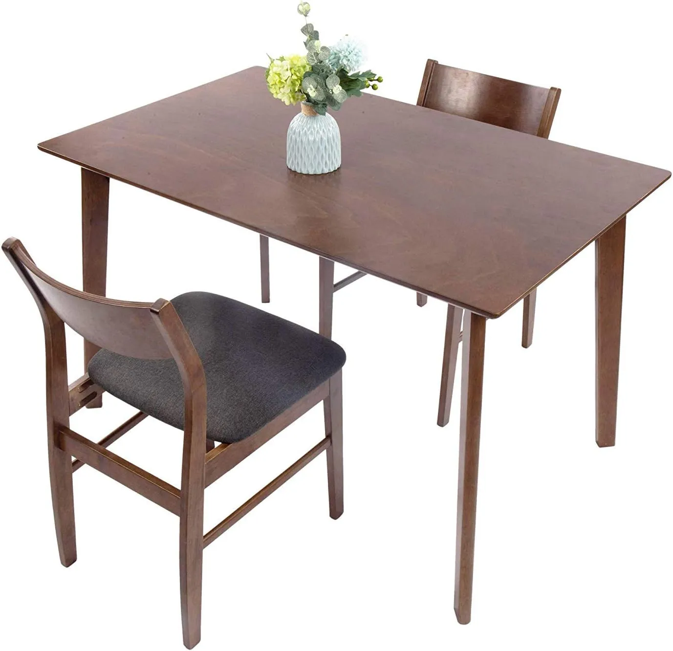 2 Pack Kitchen & Dining Wooden Kitchen Chairs with Natural Oak and Fireproof Cotton, Brown