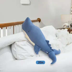20 Inch Whale Stuffed Animal, Whale Shark Plush Toy, Marine Animal Fish Decorations, Plush Whales Pillow, Classic Perfect Stress Relief Gift! (Blue,20 Inch)