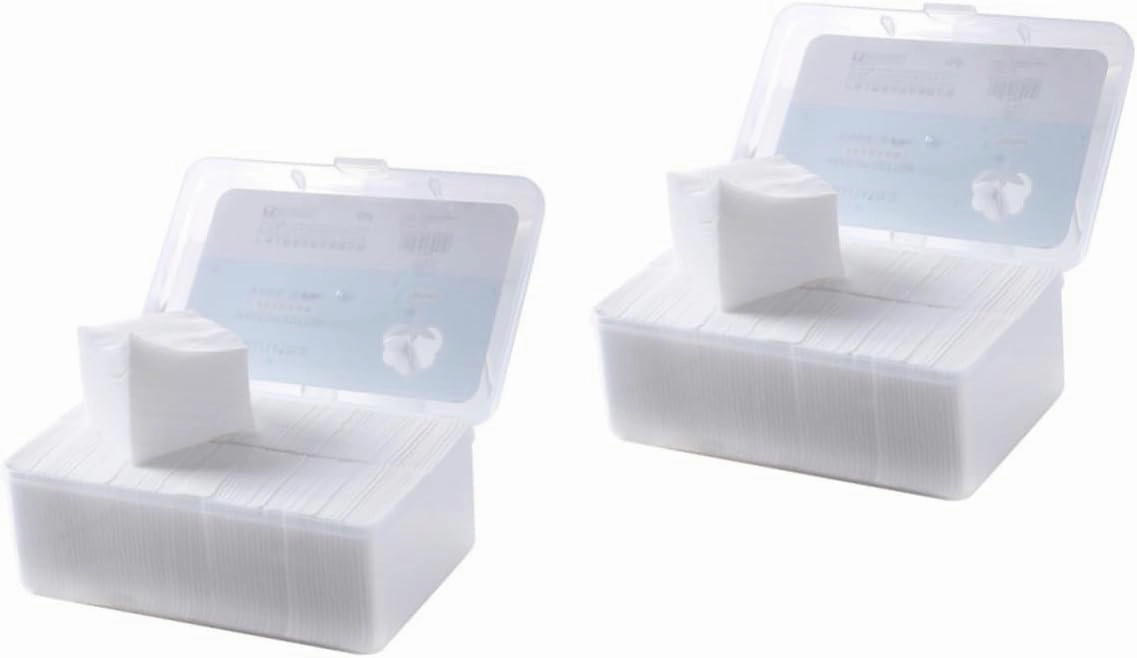 2000pcs Makeup Pads Thin Non-Woven Cosmetic Remover Pads with Storage Box Skin-Friendly for Makeup Removal Toner Application and Daily Skin Care