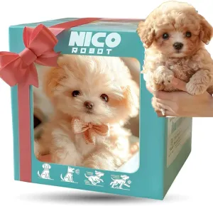 2025 New Robot Dog for Adults, AI Robotic Dog, Nicoo - My Realistic Robot Puppy That Acts Like a Real Puppy - Walking, Barking, Tail Wagging (Set A)