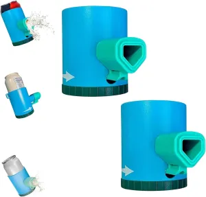 2025New Shotgun Roulette Drinking Game with Surprise Spray Action Wild Drinking Game Beer Spray Can Holder, Party Game,(Blue) (ab)
