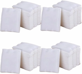 222pcs Makeup Clean Cushion Nail Facial Mask Gauze Cotton Makeup Pads Square Caring Gauze Sponge Square Makeup Pads Remove Makeup Cotton Face Travel
