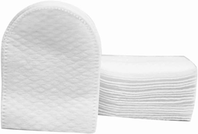 240Pcs U Shaped Cotton Pads for Makeup Removal Facial Care and Skin Application Lightweight and Portable Cosmetic Pads with Storage Box for Women