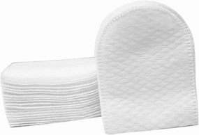 240Pcs U Shaped Pocket Makeup Cotton Pads Soft Facial Cosmetic Remover Pads with Storage Box for Easy Application for Toner Gel Lotion and Nail Polish