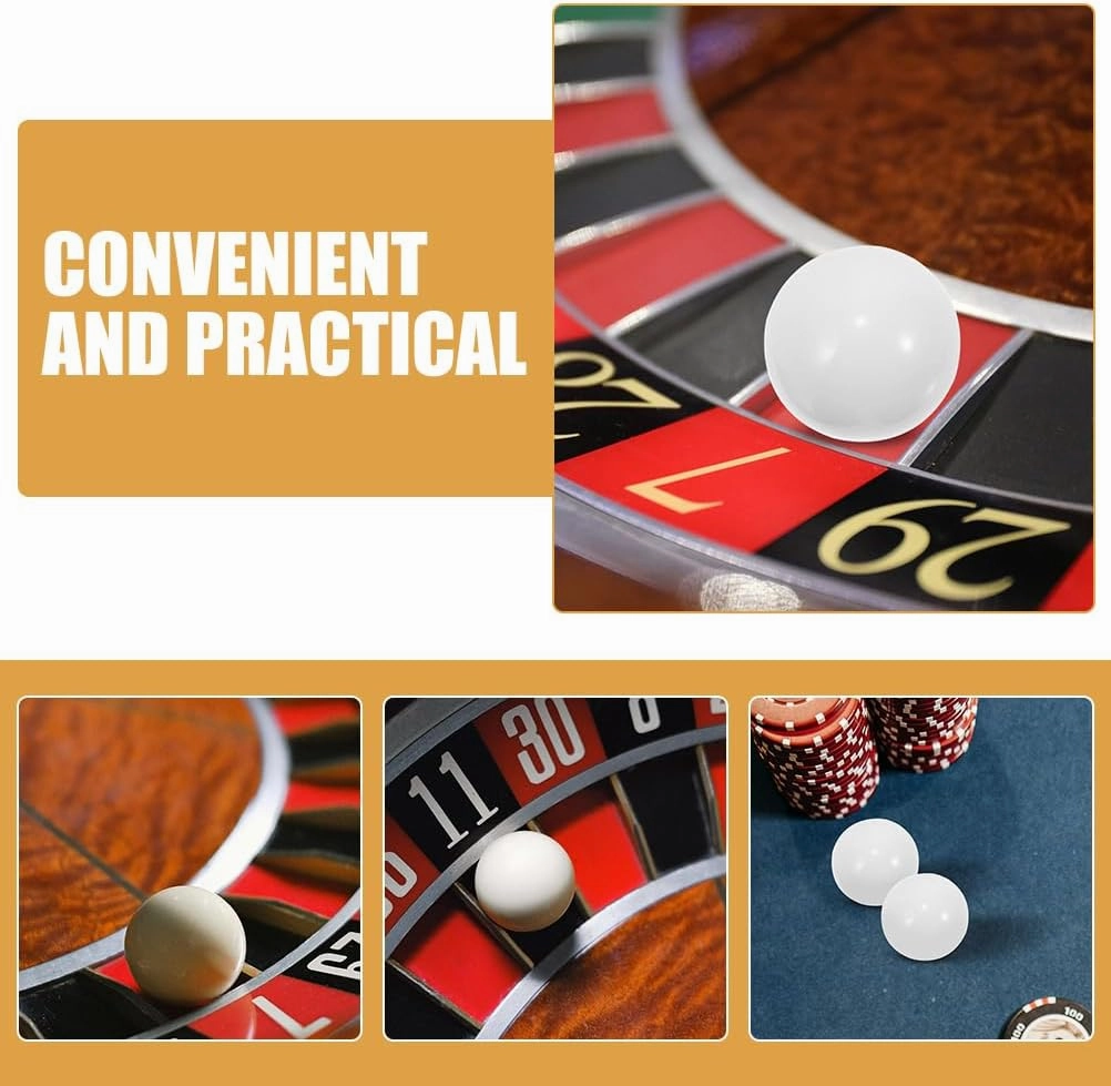 25Pcs Roulette Balls Roulette Wheel Replacement Balls Roulette Beads Roulette Acrylic Roulette Game Beads Roulette Accessories Wheel for Roulette Table Game Set