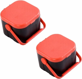 2Pcs Breathable Worm Storage Box Portable Hydrating Clam Worm Container for Fishing Durable Capacity Ventilated Lid for Outdoor Bait Storage