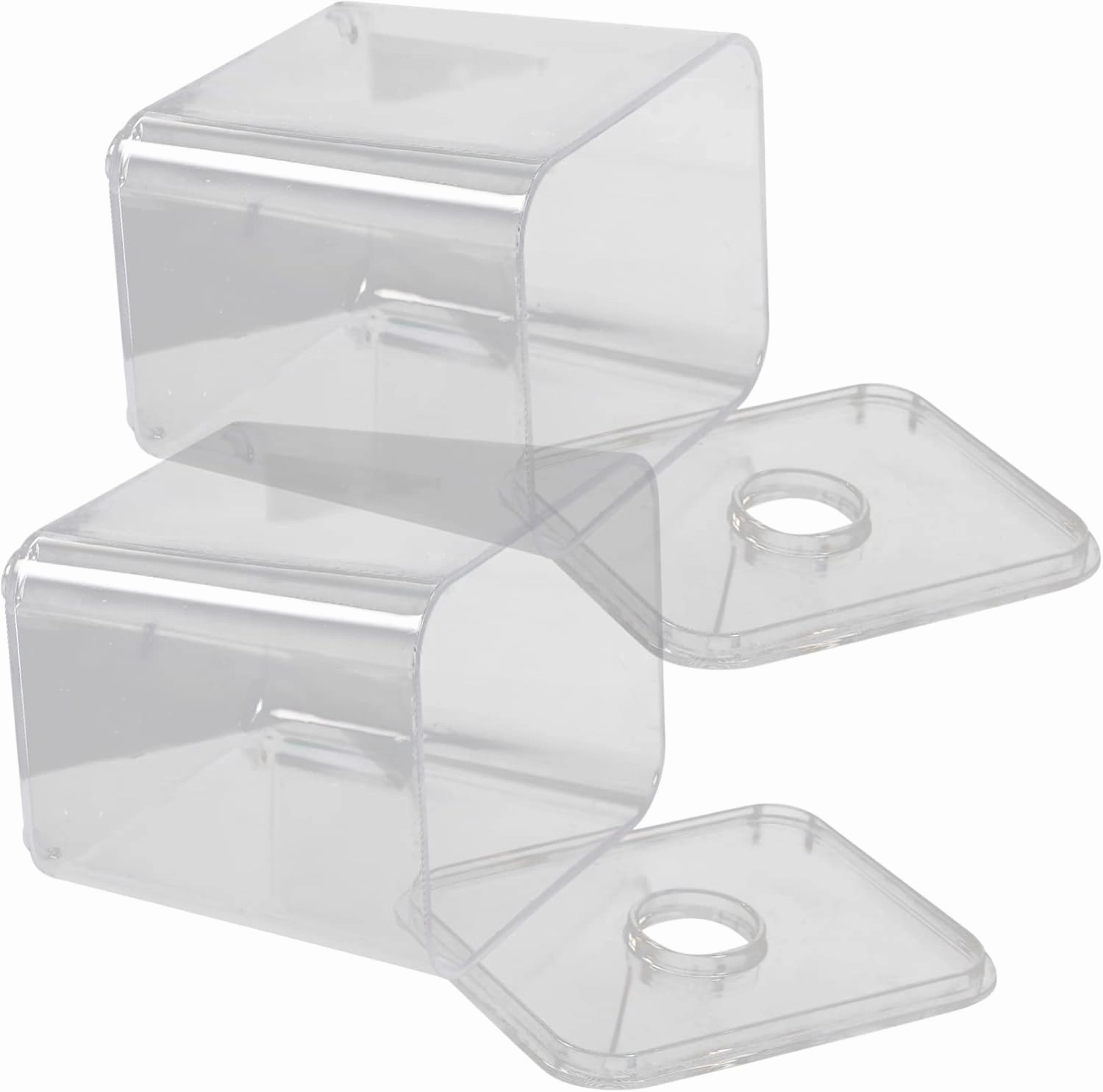 2pcs Cotton Swab Holder Clear Travel Storage Box for Makeup Organizer Household Use Compact Design for Cotton Pads Swabs and Accessories Versatile Display and Storage