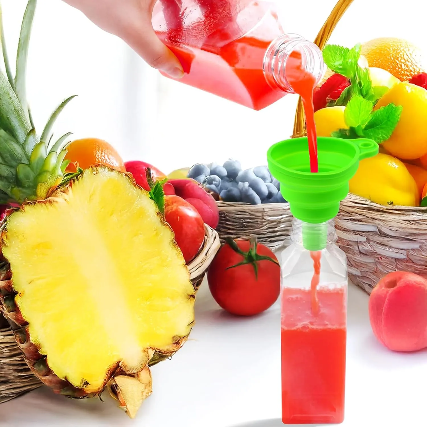 36pcs 16oz Plastic bottles with lids, juice bottles with caps, Reusable containers and Clear beverage for milk, Smoothies, juice