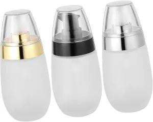 3pcs Portable Makeup Remover Bottles Reusable Empty Dispenser for Toner Gel Lotion Pet Cosmetic Storage Containers Leak Travel Home Outdoor Use