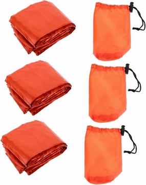 3set Lightweight Thermal Sleeping Bag Compression Stuff Sack with Emergency Blanket for Camping Hiking Fit for Outdoor Survival Activities