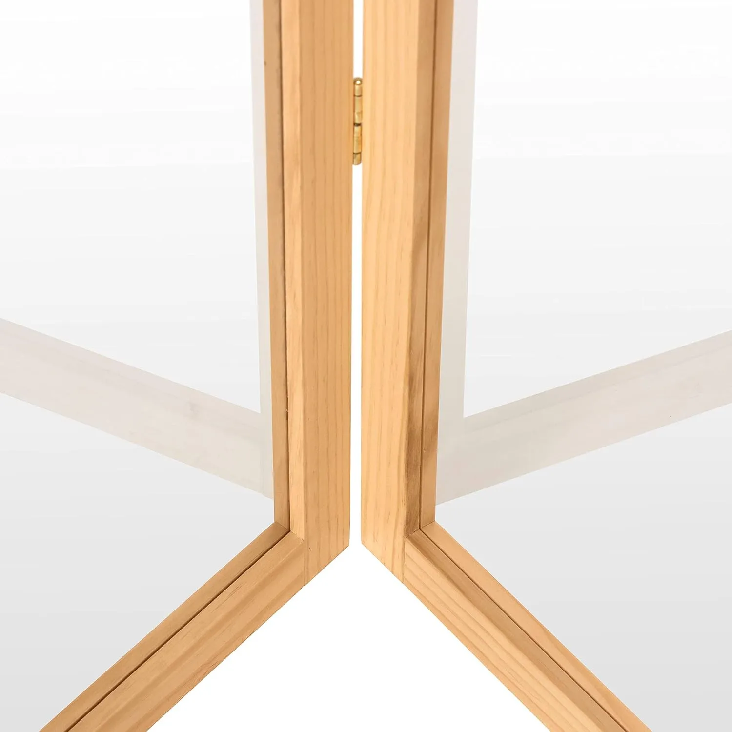 4 ft. Short Clear Plastic Partition Natural 6 Panel