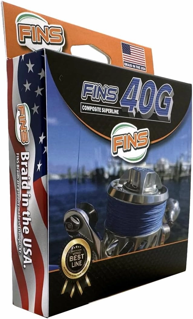 40G Super Round Braided Fishing Line USA Made - High Strength-to-Diameter Ratio, Smooth Mono Feel, 8 Fiber Bundle Over-Braiding, No Fluff Design