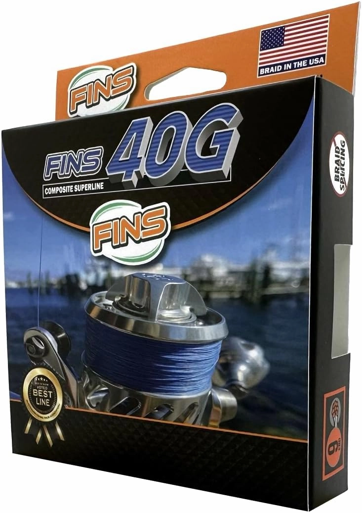 40G Super Round Braided Fishing Line USA Made - High Strength-to-Diameter Ratio, Smooth Mono Feel, 8 Fiber Bundle Over-Braiding, No Fluff Design
