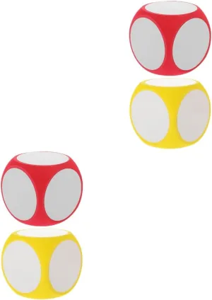 4pcs Large Blank Dry Erase Dice Jumbo Cubes for Games Educational Props and Fun Activities for Parties Home and Classroom Use