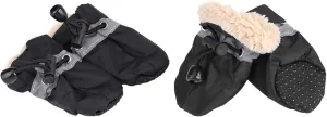 4Pcs/Set No Slip Pet Dog Shoes Boots with Soft Cotton Dog Socks Soft Cotton Padded Pets Protector for Indoor and Outdoor(3-Black)