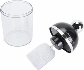 500ml Electric Facial Cleanser Foam Cup with Motion Sensor LED Light, Portable Bubble Maker for Traveling, Premium ABS and PET Materials (White) (Black)