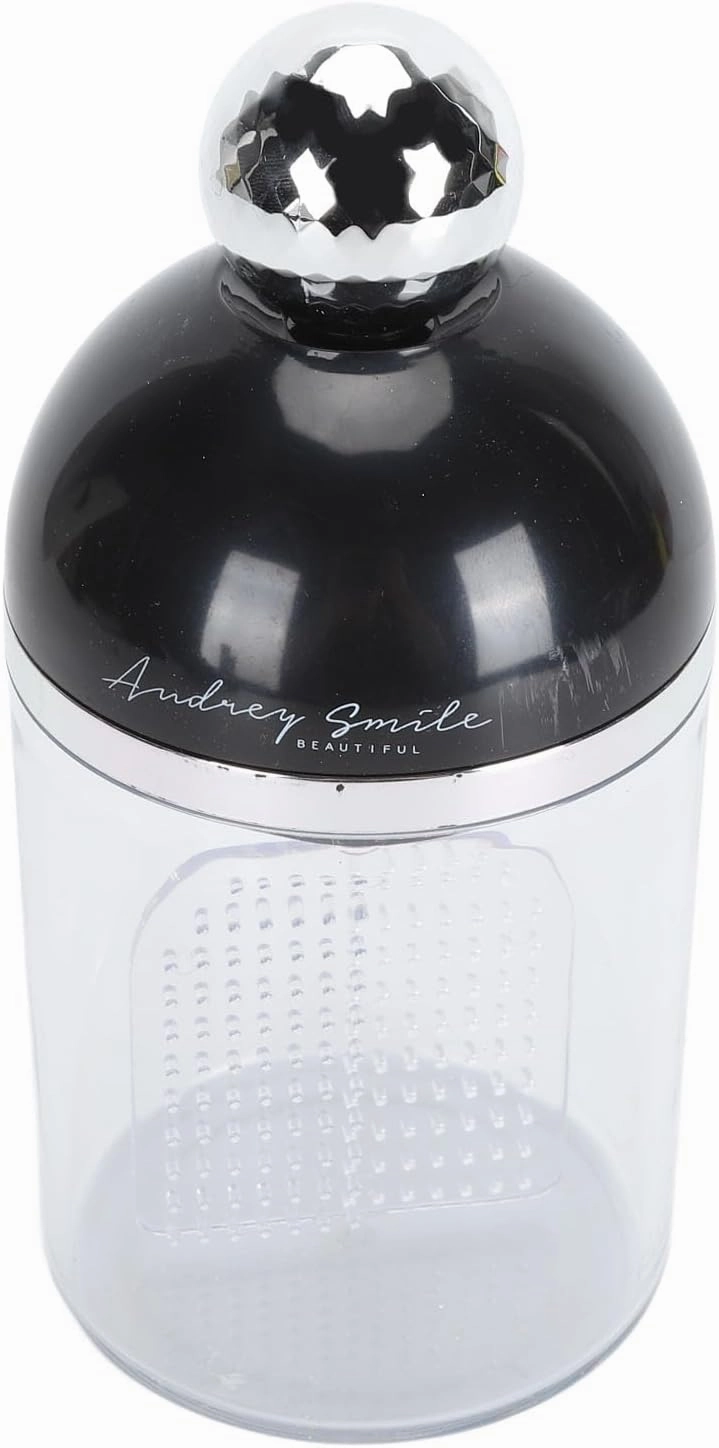 500ml Electric Facial Cleanser Foam Cup with Motion Sensor LED Light, Portable Bubble Maker for Traveling, Premium ABS and PET Materials (White) (Black)