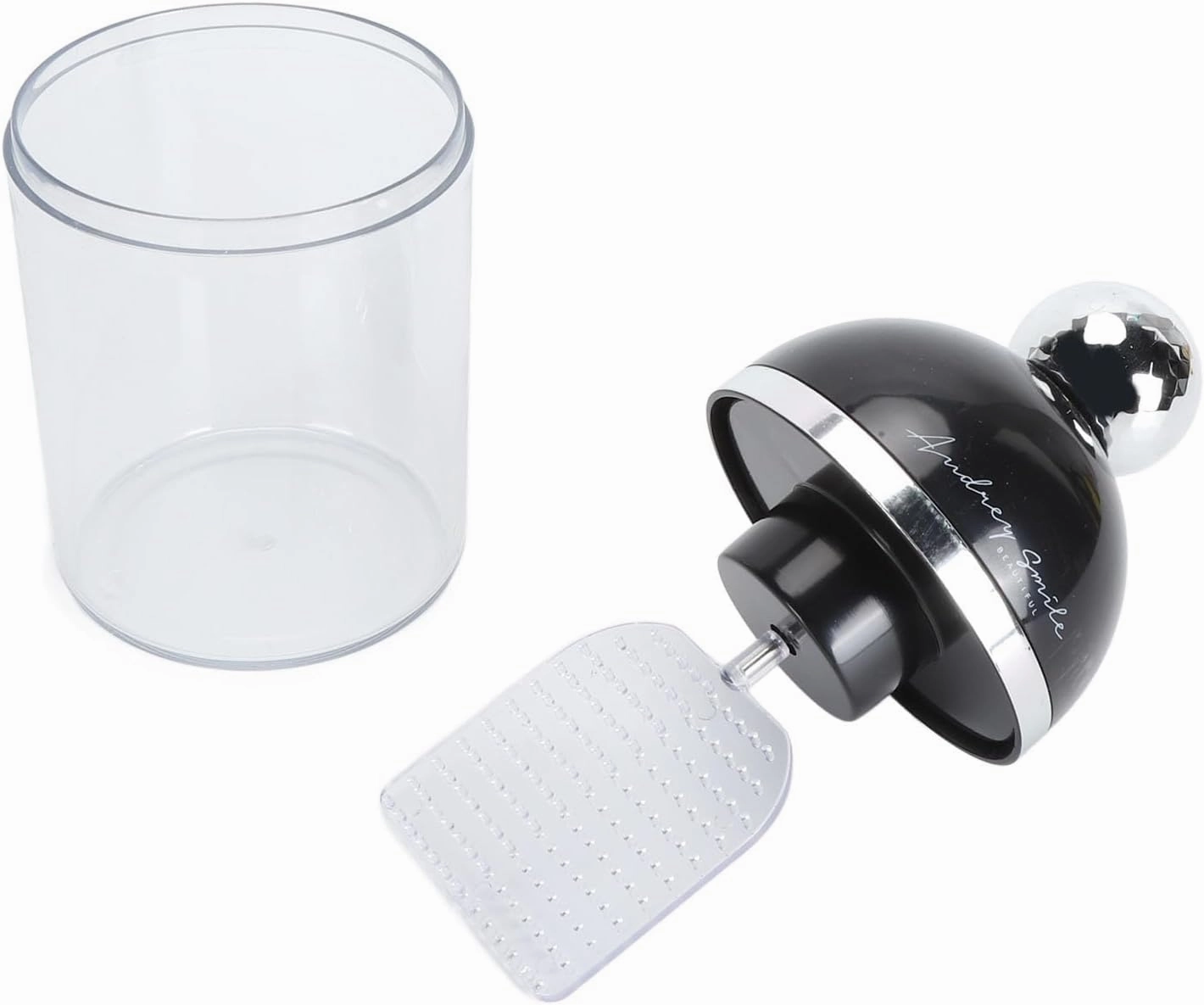500ml Electric Facial Cleanser Foam Cup with Motion Sensor LED Light, Portable Bubble Maker for Traveling, Premium ABS and PET Materials (White) (Black)