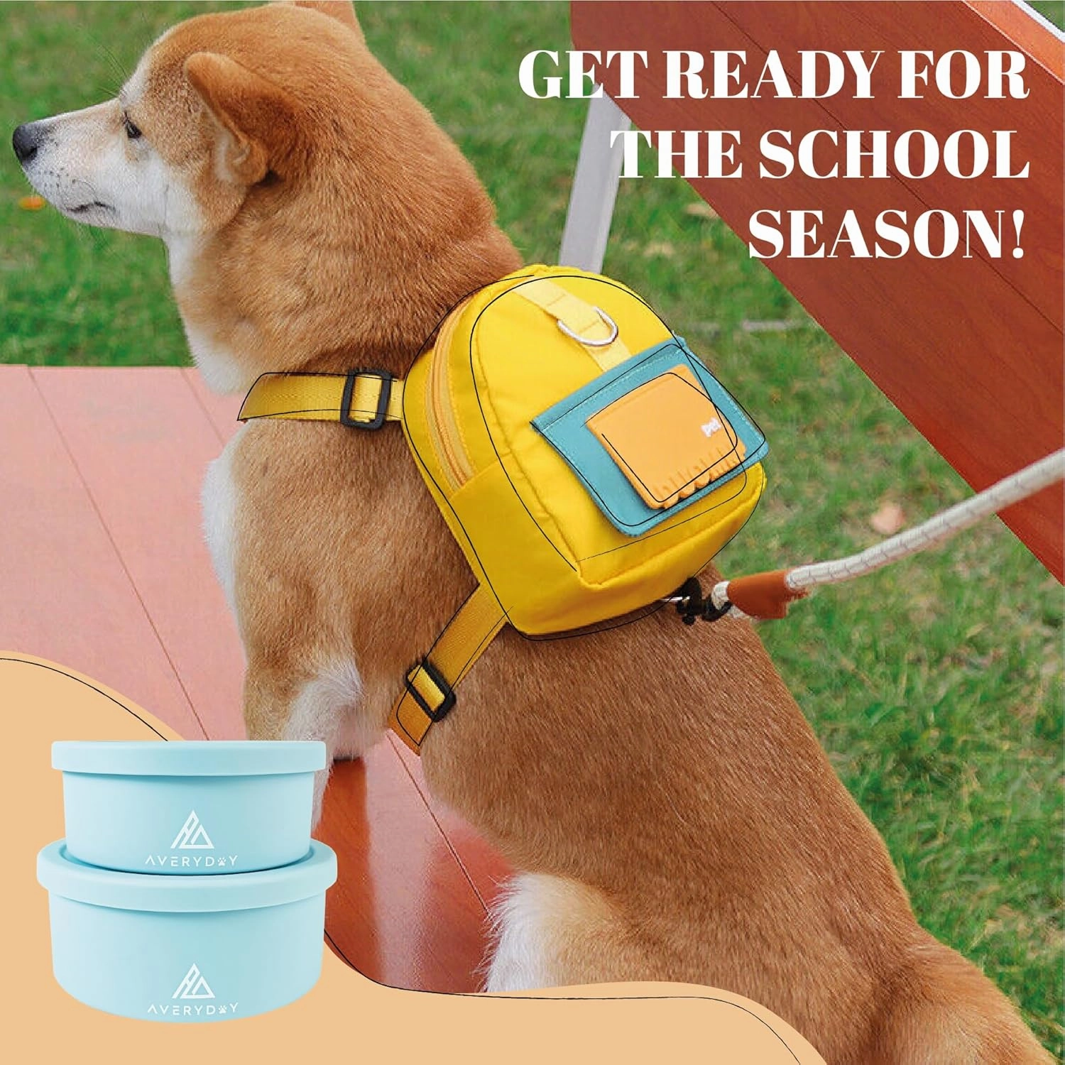 50 Oz Travel Dog Bowls with Lids, 2-in-1 Portable Pet Bowls for Food and Water, Leakproof Travel Dog Food & Water Bowl for Outdoor, Camping, Travel Dog Feeding Bowl, Daycare Pet Bowls