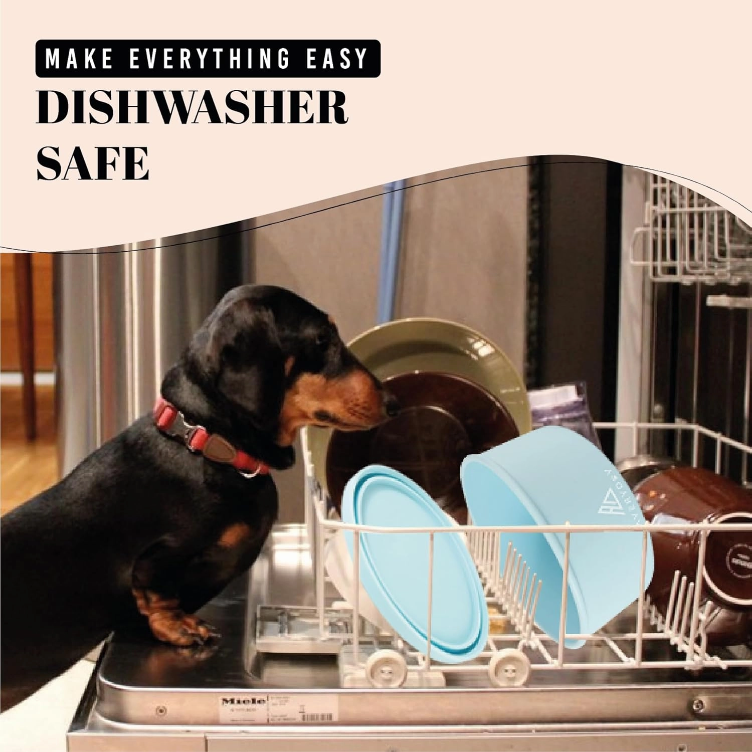 50 Oz Travel Dog Bowls with Lids, 2-in-1 Portable Pet Bowls for Food and Water, Leakproof Travel Dog Food & Water Bowl for Outdoor, Camping, Travel Dog Feeding Bowl, Daycare Pet Bowls