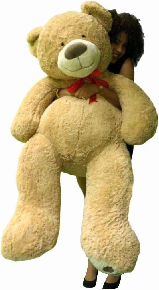 5 Foot Giant Teddy Bear Huge Soft Tan with Bigfoot Paws Giant Stuffed Animal 60 Inch