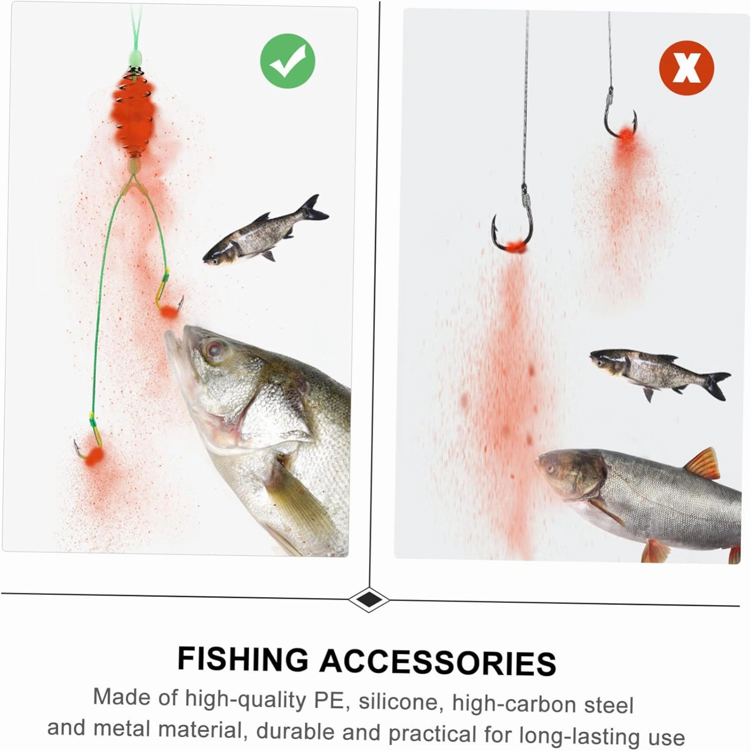 5pcs Snap Hook Fishing Gear Lure Hooks High Carbon Steel Double Hook Carp Fishing Baits Hook Fishing
