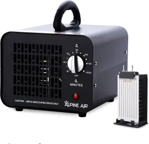 70W 45,000 mg/h Alpine Air Purifier Ozone Generator - Ozone Odor Eliminator, Ozone Machine & Skunk Odor Remover For House, Ozone Air Purifier, Commercial Ozone Generator For Car, Office, & Rooms