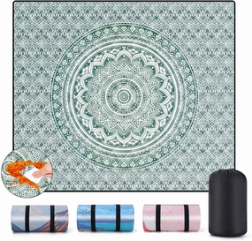 80x80 Picnic Blankets Waterproof Sandless Folding Outdoors Camp Excersise Rug Huge Boho Floor Gym Meditation Mat Yard Blanket Giant Pet Camping Items Beach Trips Garden Necessities Gift Ideas