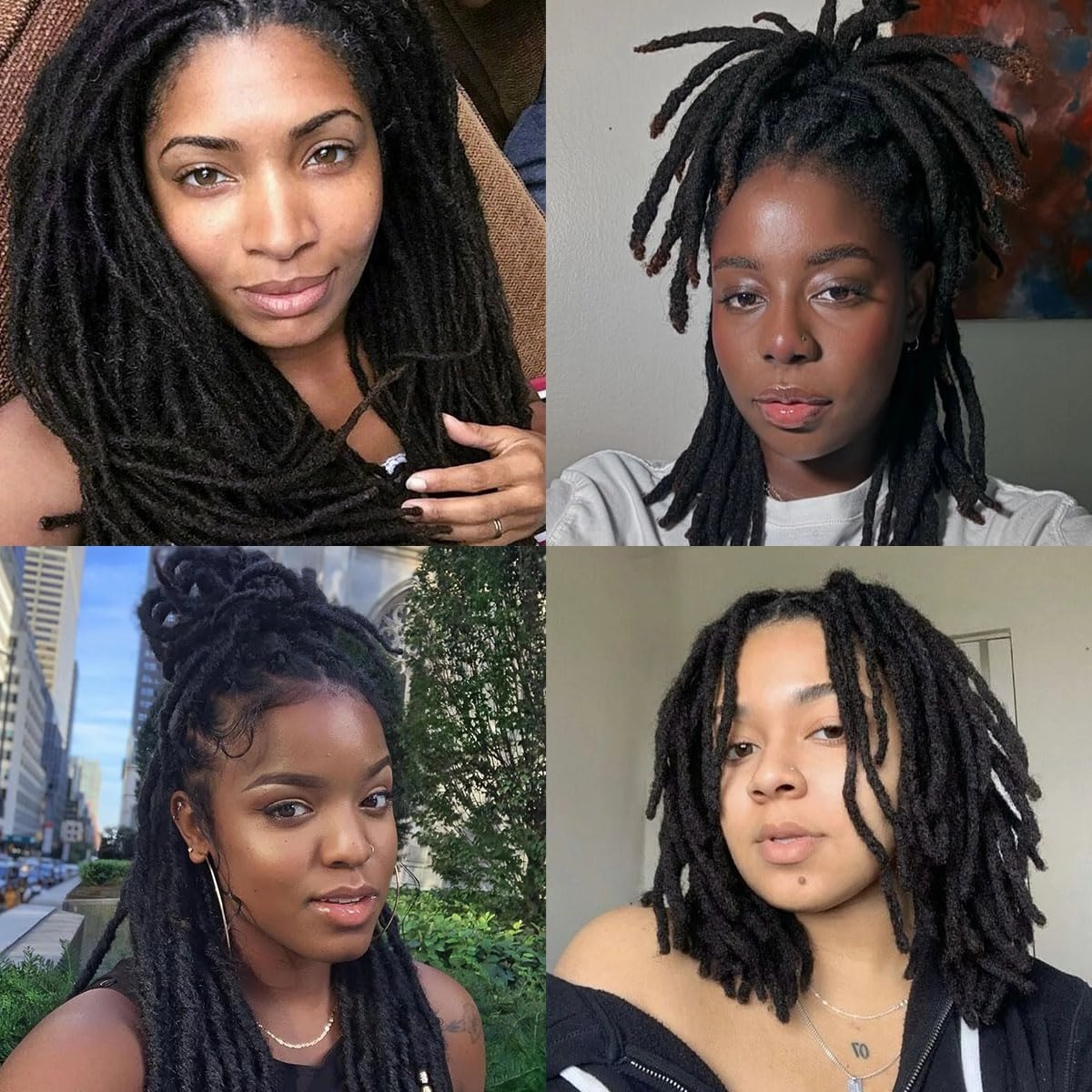 8 Inch 40 Strands Loc Extensions Human Hair, 0.6cm Pencle Size Dreadlock Extensions Human Hair for Women Men Kids Full Handmade Permanent Dreads Locs(613#)