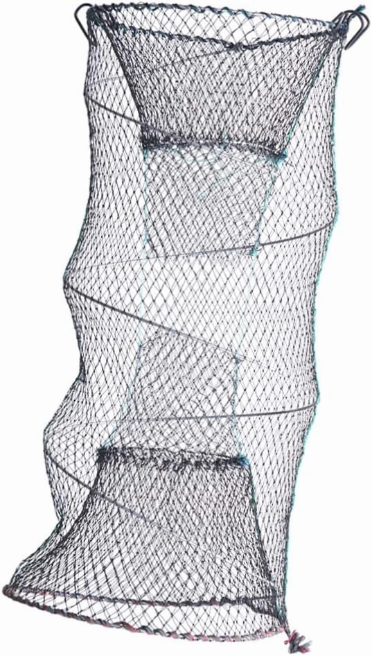 - Collapsible Shrimp Black Minnow Nets Prawn Cage Zinc Casting Plated Foldable Bait Floating for Mesh Crawdad Crab Circle Cast Shrimp- Fish Landing Portable