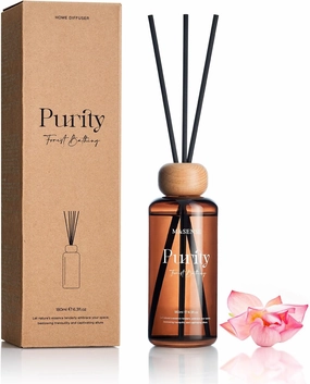 ‌M&SENSE Forest Bathing Reed Diffuser: 6.3 fl oz Fig & Lotus Scented Aroma Set with Light & Subtle Fragrance, Long-Lasting Non-Toxic Natural Essential Oil Diffuser for Office Shelf Decor Small Spaces