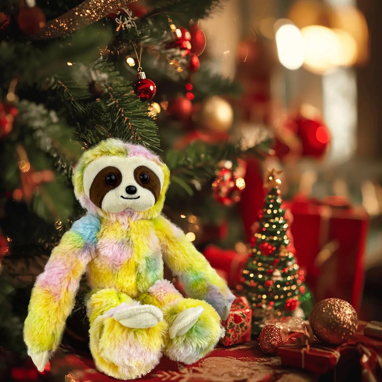 Adorable Sloth Plushie - Soft & Cuddly Stuffed Animal Plush Toy with Wild Animal Design, Hugging Pillow for Kids & Adults (Yellow Sloth)