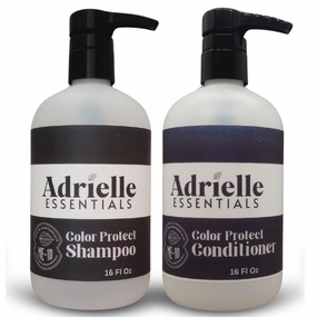 Adrielle Essentials Graham Cracker Scented Color Protect Hair Shampoo and Conditioner Set, 16 Oz Shampoo - 16 Oz Conditioner