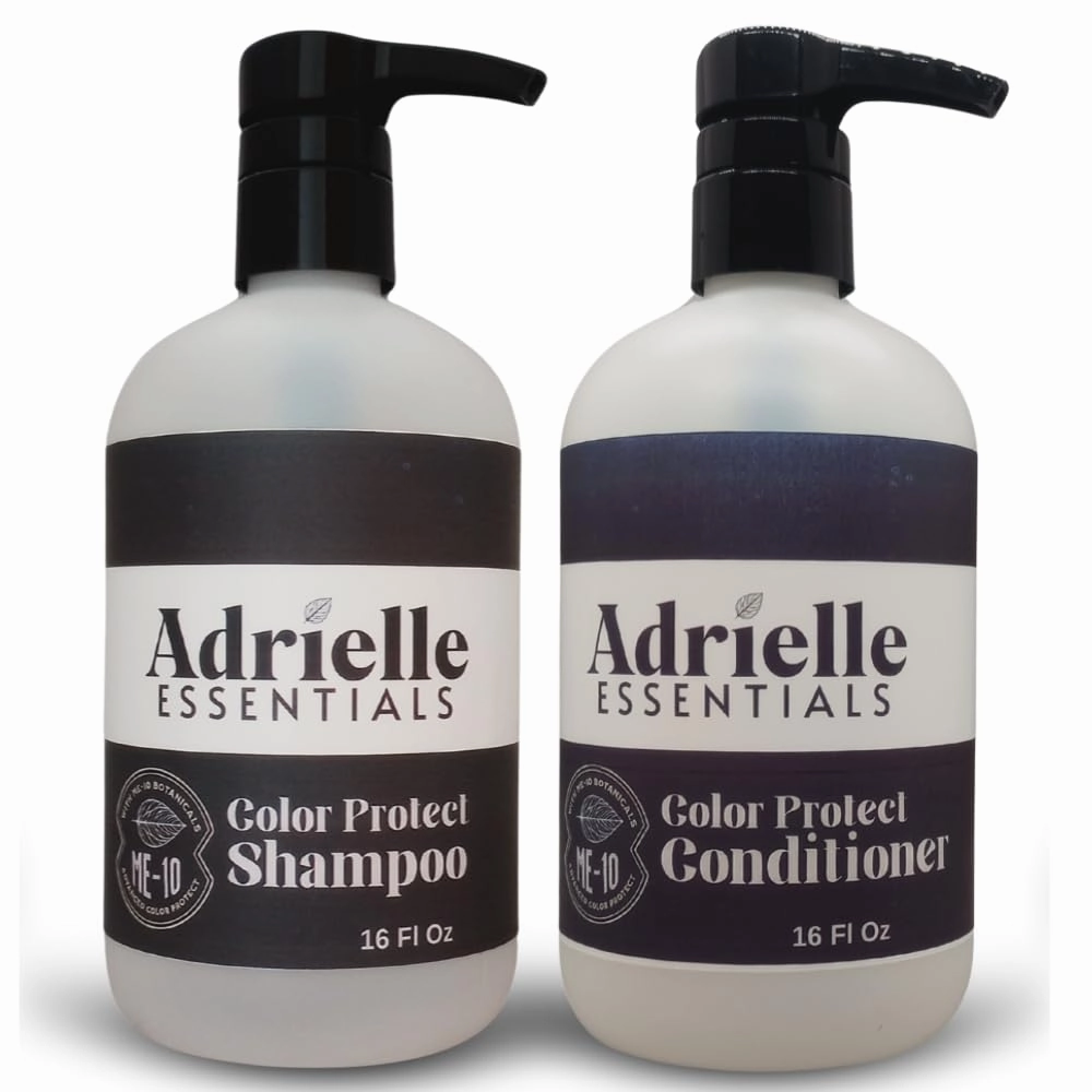 Adrielle Essentials Honey & Apricot Scented Color Protect Hair Shampoo and Conditioner Set, 16 Oz Shampoo - 16 Oz Conditioner