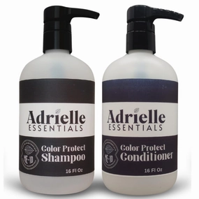 Adrielle Essentials Honey & Apricot Scented Color Protect Hair Shampoo and Conditioner Set, 16 Oz Shampoo - 16 Oz Conditioner