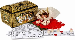 AEVVV Wood Russian Lotto in Casket with Folk Patterns