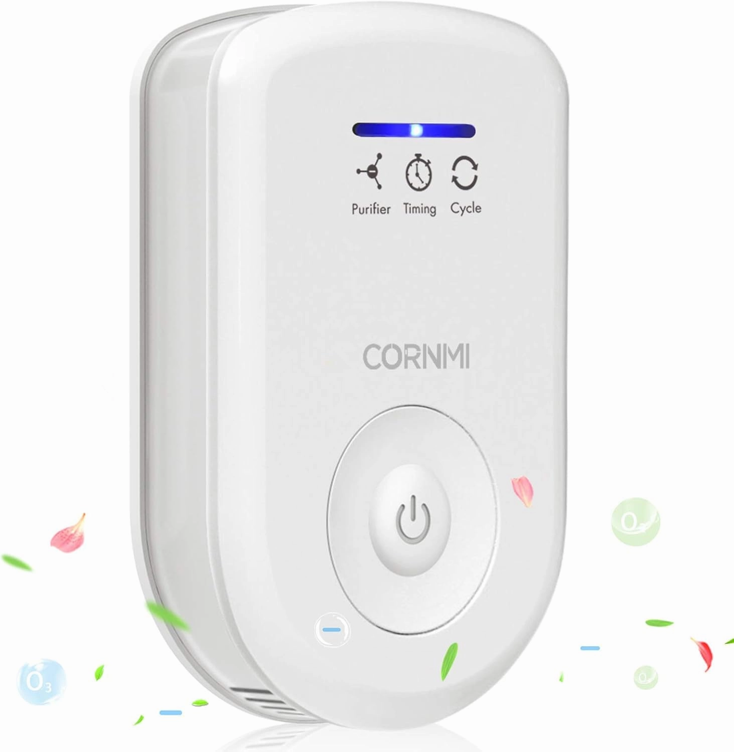 Air Purifiers Plug in Wall for Home, Small Odor Eliminator丨Ozone Negative Ion Dual Function丨Ionizer to Remove Smoke Pet Smell Portable Deodorizer Freshener Cleaner for Bedroom Bathroom Kitchen (White)