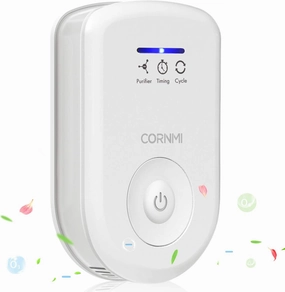 Air Purifiers Plug in Wall for Home, Small Odor Eliminator丨Ozone Negative Ion Dual Function丨Ionizer to Remove Smoke Pet Smell Portable Deodorizer Freshener Cleaner for Bedroom Bathroom Kitchen (White)