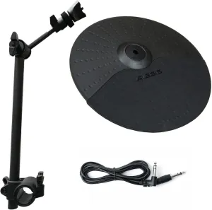 Alesis Nitro/Nitro Max 10 inch Cymbal with 13 inch Cymbal Arm/Clamp and Silverline Audio 10ft Connection Cable Bundle
