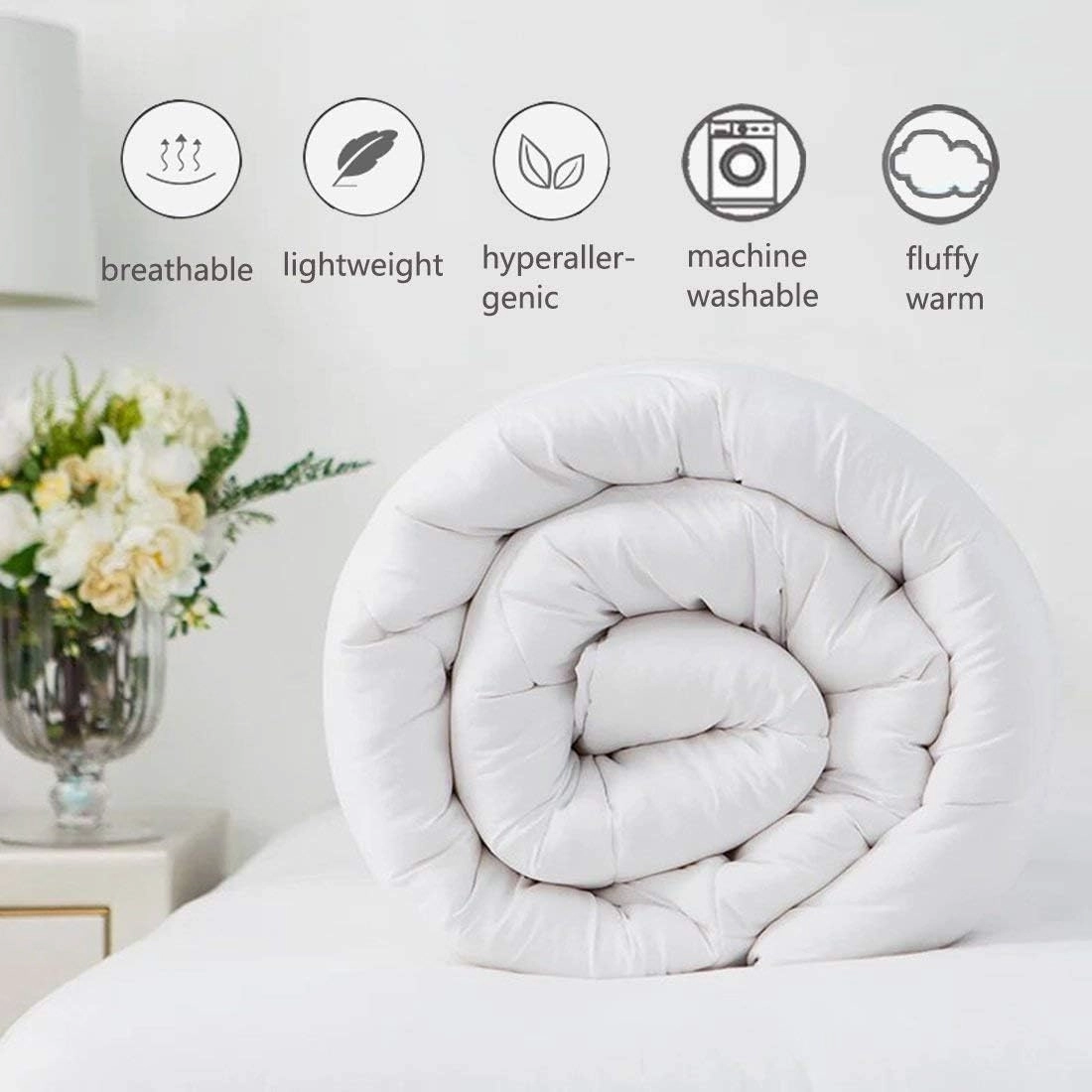 All-Season Luxury - Pintuck Style 100% Egyptian Cotton - Alaska King Size (120" x 132") Inches, 5-Piece Pinch Pleat Comforter Set, with 4 Corner Tabs, 500 GSM - Machine Washable (Gold Solid)